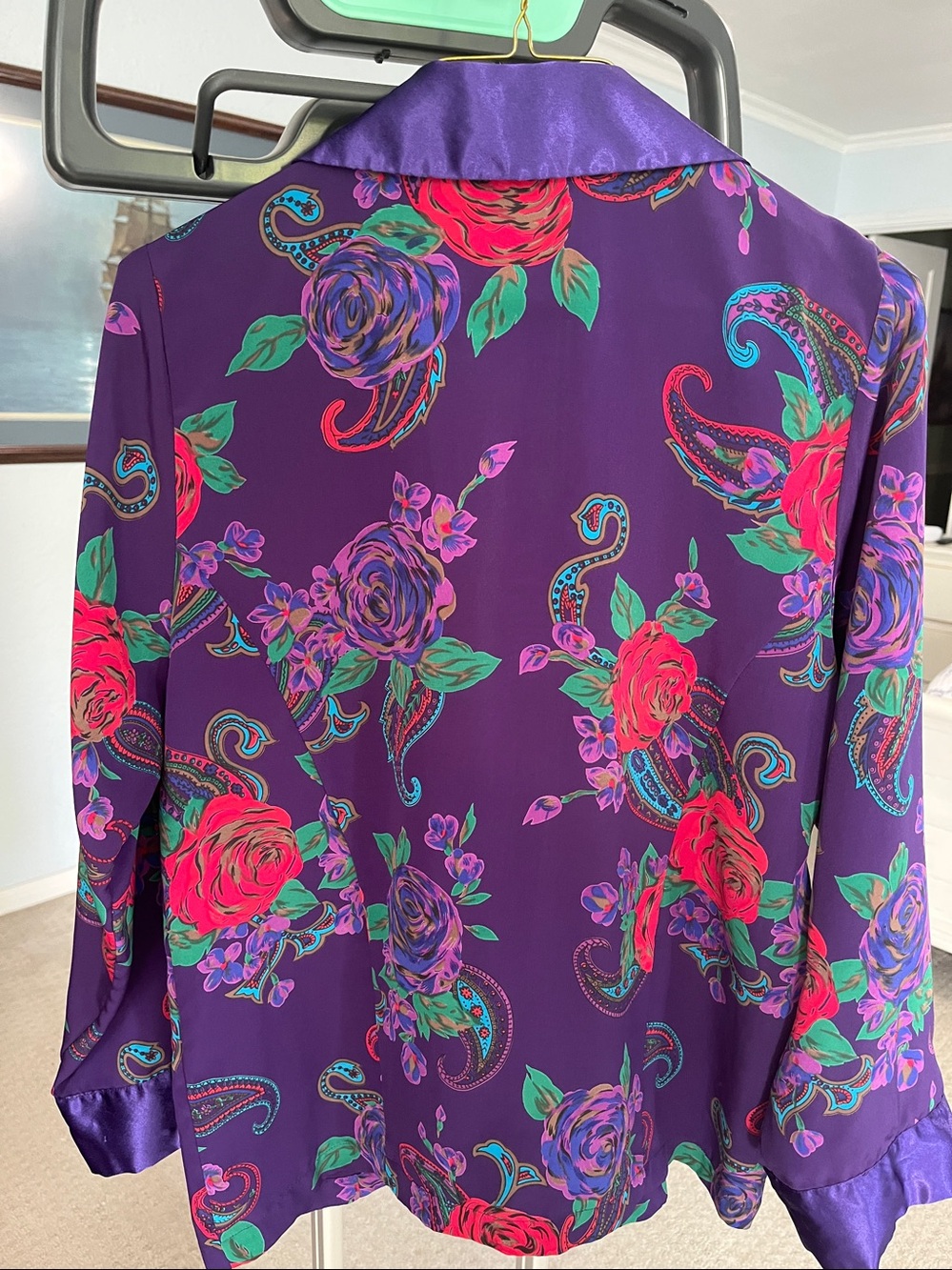 Victoria secret vintage purple floral kimono - Picture 4 of 5